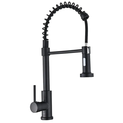 Змішувач для кухні з виливом пружина Mixxus Premium SPRING 017 BLACK (MI6951) Змішувач для кухні з виливом пружина Mixxus Premium SPRING 017 BLACK (MI6951)