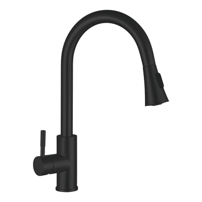 Кухонний змішувач з висувною лійкою Mixxus SUS-014-B Black (MI5862) Кухонний змішувач з висувною лійкою Mixxus SUS-014-B Black (MI5862)