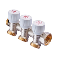 Колектор з регулюючими вентилями на 3 вих. Roho R809-03 - 3/4