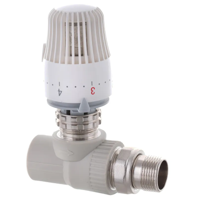 Кран термостатичний з термоголовкою прямий PPR 20x1/2 Koer K0156.PRO (KP0199) Кран термостатичний з термоголовкою прямий PPR 20x1/2 Koer K0156.PRO (KP0199)