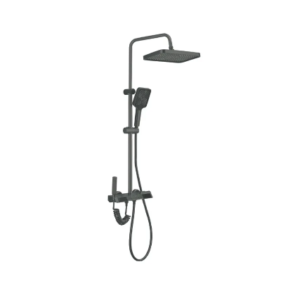 Душова колона Champion PBR-009-J Graphite зі змішувачем з кнопковим перемикачем, 4 режими (CH6502) Душова колона Champion PBR-009-J Graphite зі змішувачем з кнопковим перемикачем, 4 режими (CH6502)