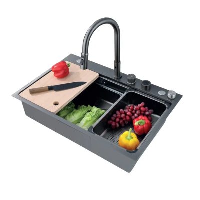 Мийка Zerix ZH7548-SET-03 Nano-Black з вбудованим змішувачем з нерж. сталі (ZM5577) Мийка Zerix ZH7548-SET-03 Nano-Black з вбудованим змішувачем з нерж. сталі (ZM5577)