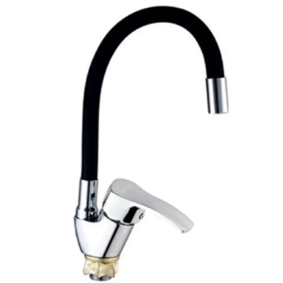 Змішувач для кухні Mixxus YUB4-279 Reflector Black з чорним силіконовим виливом (MI6484)