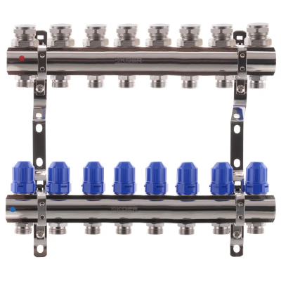 Колекторний блок з термостатіч. клапанами Koer KR.1100-08 1 Колекторний блок з термостатіч. клапанами Koer KR.1100-08 1