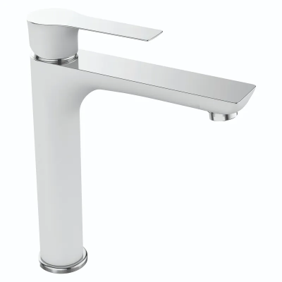 Змішувач для умивальника Mixxus Premium Eva 001 High Білий (MI5809) Змішувач для умивальника Mixxus Premium Eva 001 High Білий (MI5809)