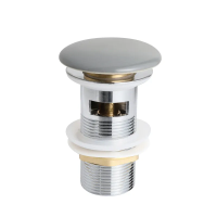 Донний клапан для умивальника з переливом Mixxus POP-UP-08 GRAY 1 1/4'' СLICK-СLACK графітова керам Донний клапан для умивальника з переливом Mixxus POP-UP-08 GRAY 1 1/4'' СLICK-СLACK графітова керам