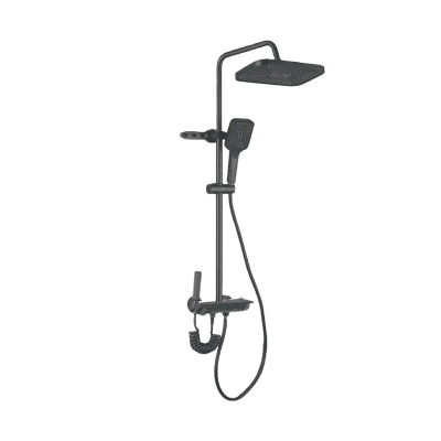 Душова колона Champion PBM-009-J Graphite зі змішувачем з кнопковим перемикачем, 4 режими (CH6501) Душова колона Champion PBM-009-J Graphite зі змішувачем з кнопковим перемикачем, 4 режими (CH6501)