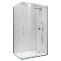 Бічна стінка до кабіни Koer SR SW01-90x200-TR-01 прозоре скло Easy Clean 8мм, хром (KR5381)