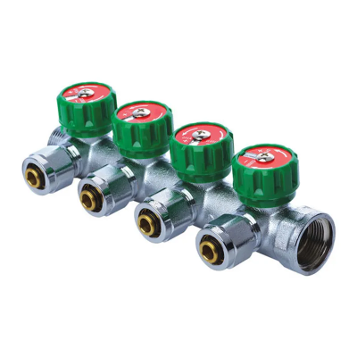 Колектор вентильний з фитингом Koer KR.1121-4 3/4 Колектор вентильний з фитингом Koer KR.1121-4 3/4