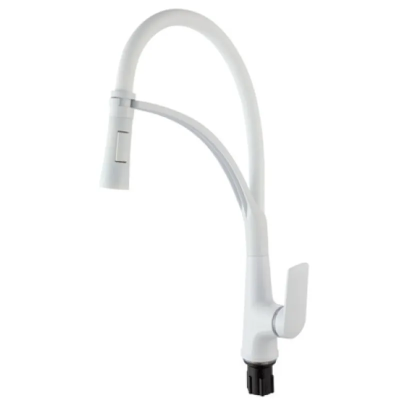 Змішувач для кухні Plamix Lucas-017 SET White REFL.White з підведенням (PM0716)