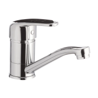 Змішувач для умивальника Cron Magic 555 (вилив 15 см) (чорна ручка) (CR0131) Змішувач для умивальника Cron Magic 555 (вилив 15 см) (чорна ручка) (CR0131)