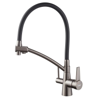 Кухонний змішувач з силік. виливом і вих. для питної води KOER KB-72003-07 (KR3377) Кухонний змішувач з силік. виливом і вих. для питної води KOER KB-72003-07 (KR3377)