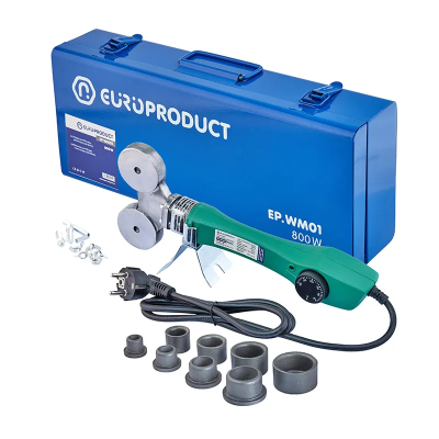 Паяльник для труб PPR Europroduct EP.WM01 (плоскі насадки) 20/40mm (EP6091) Паяльник для труб PPR Europroduct EP.WM01 (плоскі насадки) 20/40mm (EP6091)