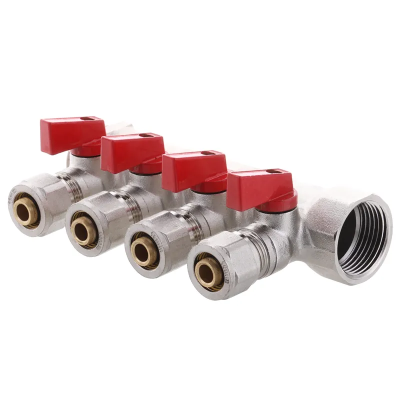 Колектор з кульовими кранами і фитингом Koer KR.1126-4 1 Колектор з кульовими кранами і фитингом Koer KR.1126-4 1