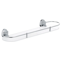 Полиця скляна з відкидним обмежувачем Zerix LR3307-1 (LL1435) Полиця скляна з відкидним обмежувачем Zerix LR3307-1 (LL1435)