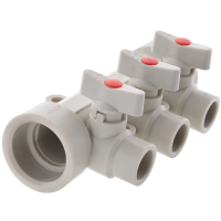 Колектор 3-way з кульовими кранами (40x20) PPR Koer K0170.PRO (KP0220) Колектор 3-way з кульовими кранами (40x20) PPR Koer K0170.PRO (KP0220)