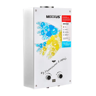 Газова колонка MIXXUS GWH-0610 BASIC GLASS димохідна 10 л/хв (панель зі скла з малюнком) (WH0027) Газова колонка MIXXUS GWH-0610 BASIC GLASS димохідна 10 л/хв (панель зі скла з малюнком) (WH0027)