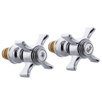 Ручки з кран буксами (пара) Haiba Ручки Zeus (гума) (AC0567) Ручки з кран буксами (пара) Haiba Ручки Zeus (гума) (AC0567)