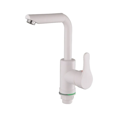 Змішувач для умивальника Plamix Diego-001-G White (без підведення) (PM0656) Змішувач для умивальника Plamix Diego-001-G White (без підведення) (PM0656)