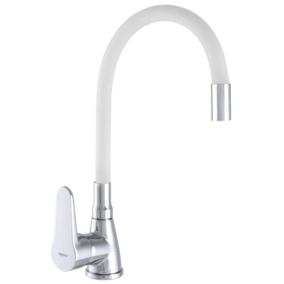 Змішувач для кухні Zerix SOP7 146 з білим гнучким виливом (ZX2660) Змішувач для кухні Zerix SOP7 146 з білим гнучким виливом (ZX2660)