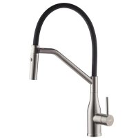 Змішувач для кухні Koer KI-70026-02 з чорним силіконовим виливом (KR5209)