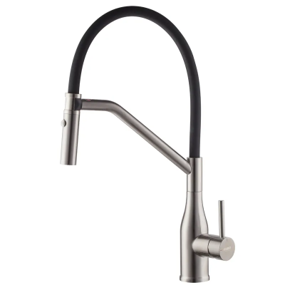 Змішувач для кухні Koer KI-70026-02 з чорним силіконовим виливом (KR5209) Змішувач для кухні Koer KI-70026-02 з чорним силіконовим виливом (KR5209)