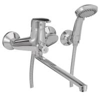 Змішувач для ванни Haiba Magic 006 з чорною ручкою (HB0674) Змішувач для ванни Haiba Magic 006 з чорною ручкою (HB0674)