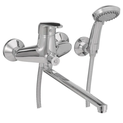 Змішувач для ванни Haiba Magic 006 з чорною ручкою (HB0674) Змішувач для ванни Haiba Magic 006 з чорною ручкою (HB0674)