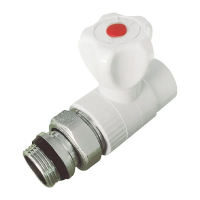 Кран радіаторний 20x1/2 прямий з прокладкою 