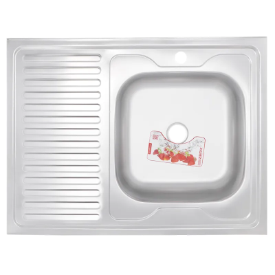 Кухонна мийка накладна ZerixZ8060R-06-160E (Satin) (ZX1617) Кухонна мийка накладна ZerixZ8060R-06-160E (Satin) (ZX1617)