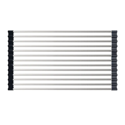 Килимок-сушарка для посуду Mixxus RAC-01.SUS BLACK на мийку з нерж. сталі SUS304 (MX1945)