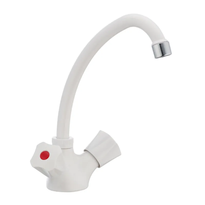 Змішувач для кухні Plamix Omega-271 білий (без підводки) (PM0020) Змішувач для кухні Plamix Omega-271 білий (без підводки) (PM0020)