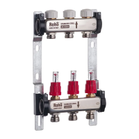 Колектор з витратоміром та термостатичними клапанами Roho R804-03 - 1 Колектор з витратоміром та термостатичними клапанами Roho R804-03 - 1