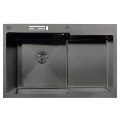 Мийка MIXXUS MH7849L-HK NANO-BLACK (3.0/0.9) з нержавіючої сталі  Мийка MIXXUS MH7849L-HK NANO-BLACK (3.0/0.9) з нержавіючої сталі