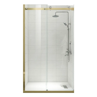 Двері в нішу Koer SR SD01-120x200-TR-12 прозоре скло Easy Clean 8мм, матове золото (KR5377) Двері в нішу Koer SR SD01-120x200-TR-12 прозоре скло Easy Clean 8мм, матове золото (KR5377)