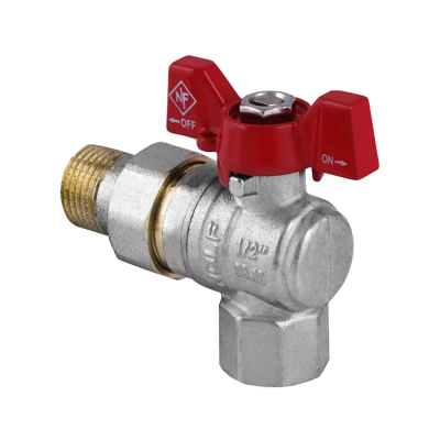 Кран кульовий з американкою кутовий 1/2