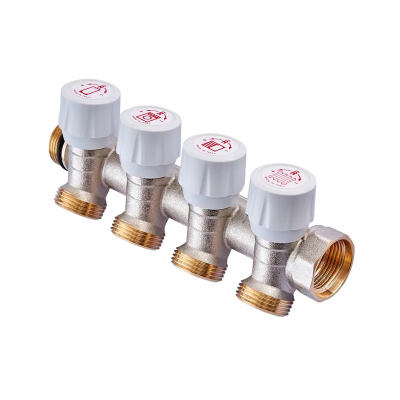 Колектор з регулюючими вентилями на 4 вих. Roho R809-04 - 3/4