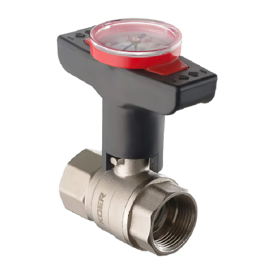 Кран кульовий з пластиковою ручкою та термометром Koer KR.240 - 1