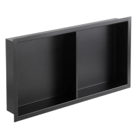 Полиця-ніша для ванної кімнати Mixxus Premium NICHE-0103 BLACK із нержавіючої сталі SUS304 (MI6682) Полиця-ніша для ванної кімнати Mixxus Premium NICHE-0103 BLACK із нержавіючої сталі SUS304 (MI6682)