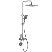 Душова колона зі змішувачем Mixxus Premium MARLIN 009-J GRAPHITE з кнопкою перемикання, 4 режими (M Душова колона зі змішувачем Mixxus Premium MARLIN 009-J GRAPHITE з кнопкою перемикання, 4 режими (M