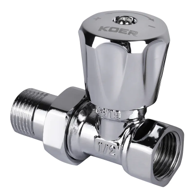 Вентиль радіаторний (хромований) 1/2x1/2 (Koer KR.903.CHR) (KR2822) Вентиль радіаторний (хромований) 1/2x1/2 (Koer KR.903.CHR) (KR2822)