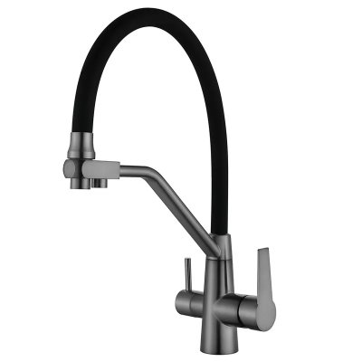 Кухонний змішувач на дві води Mixxus FUL-021 Graphite Refl.Black (нерж. сталь) (MI6115) Кухонний змішувач на дві води Mixxus FUL-021 Graphite Refl.Black (нерж. сталь) (MI6115)