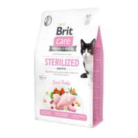 Сухий корм Brit Care Cat GF Sterilized Sensitive для стерилізованих котів з чутливим травленням, з кроликом, 2 кг Сухий корм Brit Care Cat GF Sterilized Sensitive для стерилізованих котів з чутливим травленням, з кроликом, 2 кг