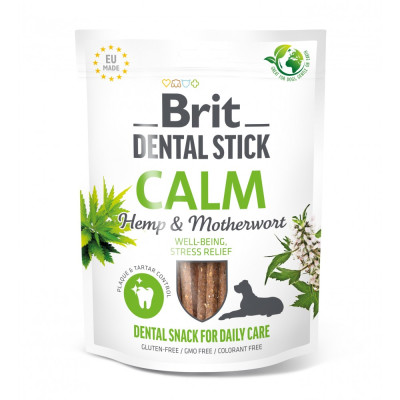 Ласощі Brit Dental Stick Calm для дорослих собак з коноплею та пустирником заспокійливі 7 шт 251 г Ласощі Brit Dental Stick Calm для дорослих собак з коноплею та пустирником заспокійливі 7 шт 251 г