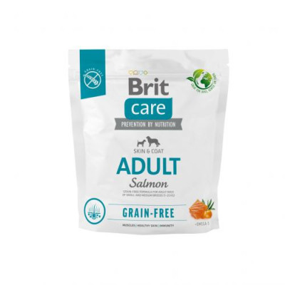 Сухий корм Brit Care Dog Grain-free Adult для собак малих і середніх порід, беззерновий з лососем, 1 кг Сухий корм Brit Care Dog Grain-free Adult для собак малих і середніх порід, беззерновий з лососем, 1 кг