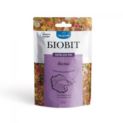 Корм Природа Біовіт «Базіс» для акваріумних риб, пластинчатий, 10 г Корм Природа Біовіт «Базіс» для акваріумних риб, пластинчатий, 10 г