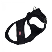 Шлея Trixie для собак Soft м_яка нейлон чорна розмір S-M 35-60 см/15 мм