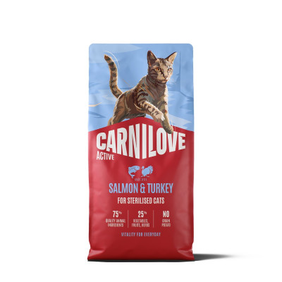 Корм сухий Carnilove Active Salmon & Turkey Sterilised для стерилізованих котів лосось та індичка 6 кг Корм сухий Carnilove Active Salmon & Turkey Sterilised для стерилізованих котів лосось та індичка 6 кг