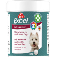 Вітаміни 8in1 Excel Multi Vitamin Small Breed для собак дрібних порід, мультивітамін, 70 шт Вітаміни 8in1 Excel Multi Vitamin Small Breed для собак дрібних порід, мультивітамін, 70 шт