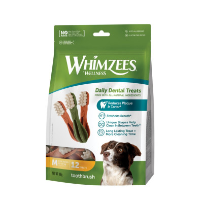 Ласощі Whimzees Toothbrush д/собак у формі зубної щітки M 12 шт Ласощі Whimzees Toothbrush д/собак у формі зубної щітки M 12 шт